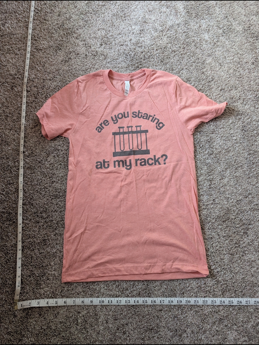 Pink Graphic Tee "are you staring at my rack?"